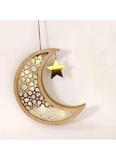 TAPIT LED Lights Moon and Stars Ramadan Decorations Ramadan Hanging Ornaments Mubaraks Wall Decor for Home Ramadan Party Decoration Eid Hanging Decorations for Hanging on Walls Windows Trees  - Image 5