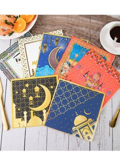 Fun 2 Bags 40 PCS, 33x33cm Blue, Golden Roof Table Napkins, Birthday Party, Weddings and Dinners  - Image 4