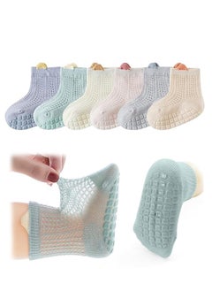 Organizer 6 Pcs Baby Non Slip Socks for 1-3 Years Baby Socks, Size M  - Image 1