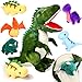 Chalyna 157 Inch Plush Dinosaur Plush Stuffed Animal with 5 Cute Little Dinosaurs in Tummy Carrier Baby Dinosaur Gift Set Kid Soft Cuddly Stuffed Pillow for Birthday Party Favor - Image 4