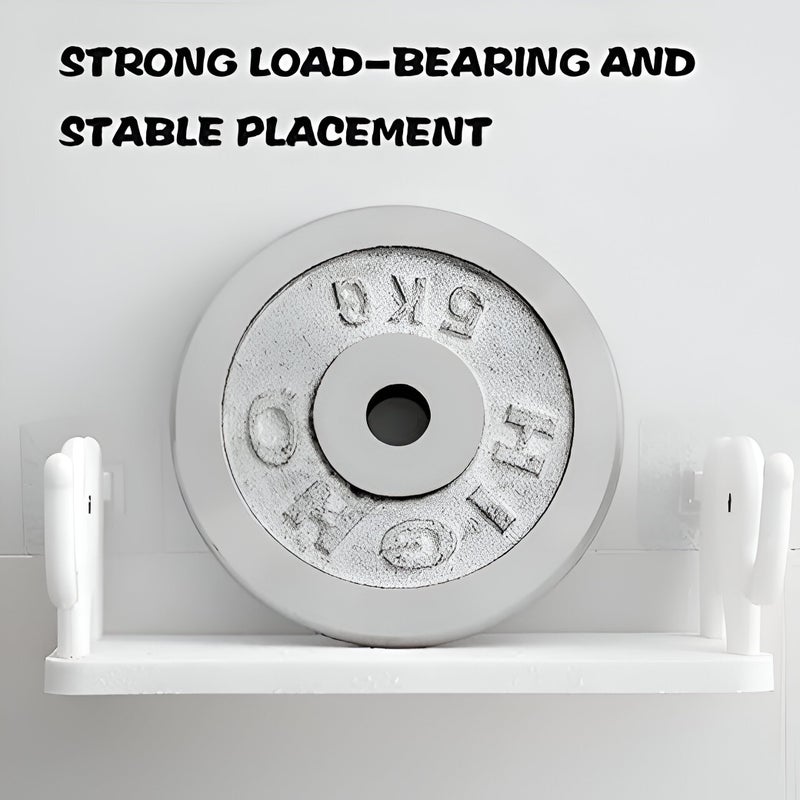 Keaton Elephant Artwork Shelf Adhesive Floating Wall Mount for Your Office, Bedroom, Kitchen, Bathroom etc. (Pack of 1,Plastic-White) - Image 5