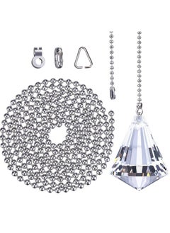 Jovitec Jovitec 2 Pieces Pull Chain Ceiling Fan Pull Chain Ornaments Light Pull Chain Extension Decorative Crystal Pull Chain, 1 Meter Long Each Chain  - Image 4