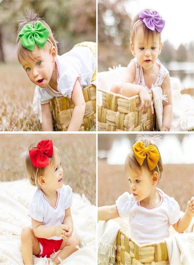 Prohouse 30 PCS Big Bows Baby Nylon Headbands Hairbands Hair Bows Elastics for Baby Girls Newborn Infant Toddler Child Hair Accessories - Image 3