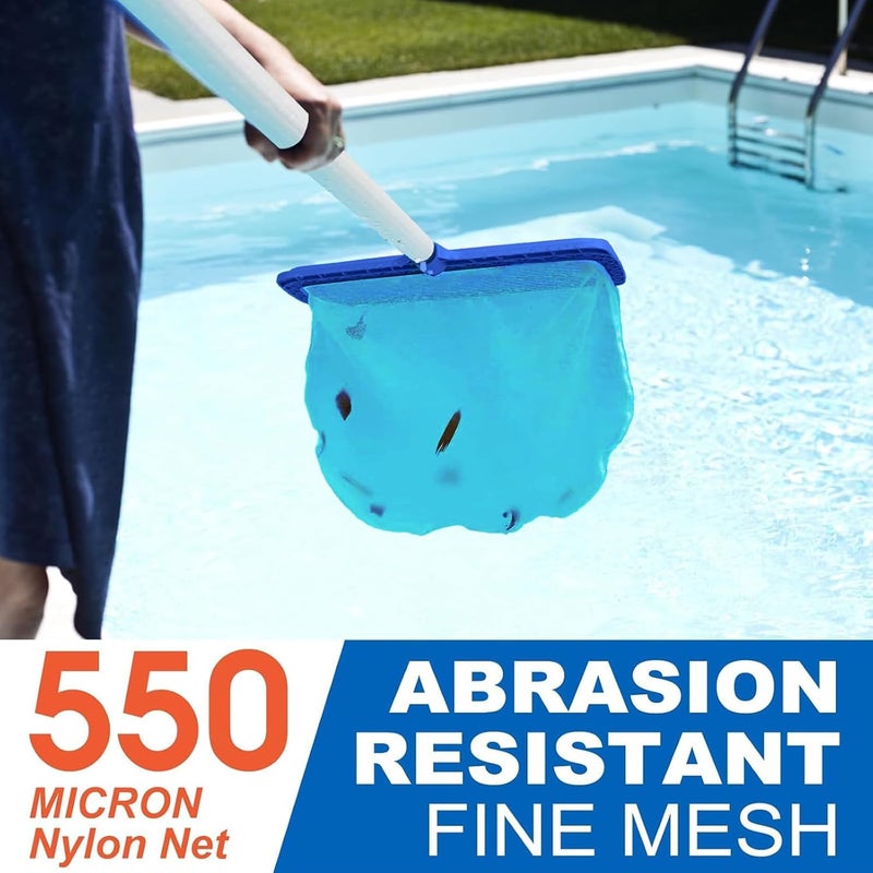 Poolvio Professional Swimming Pool Skimmer Net, Heavy Duty Pool Leaf Rake, Fast Cleaning Tool for Inground & Above Ground Pool (Pole not Included) - Image 5