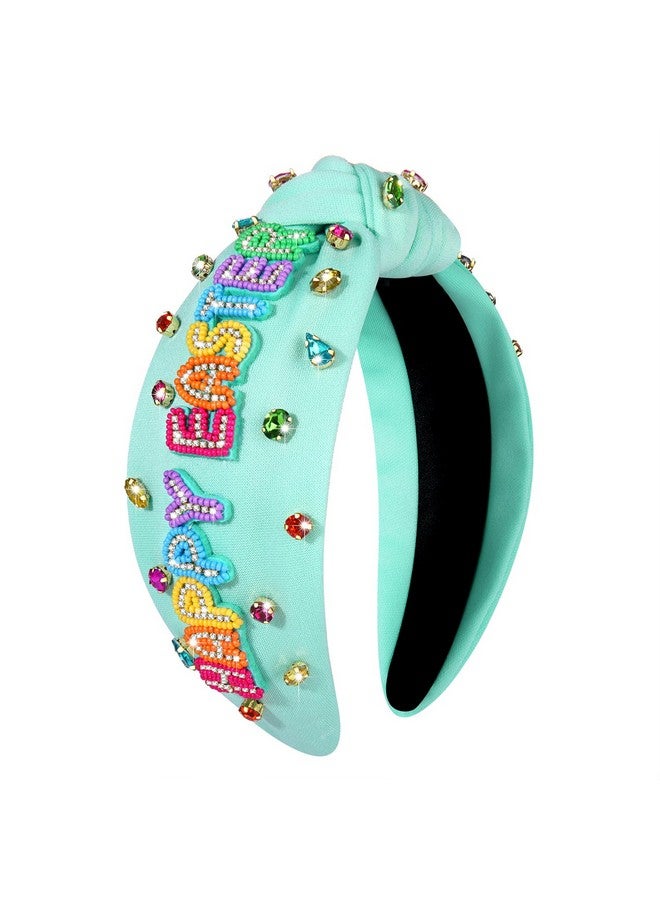 MOLOCH Easter Headband for Women Cute Bunny Headband Crystal Knotted Head Band Easter Spring Hair Accessories Gifts - Image 1