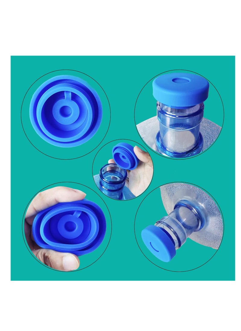 Generic 5 Gallon Water Jug Cap, 2 Packs Reusable Water Bottle Lids Replacement, Non-Spill Silicone 55mm Water Jug Cover  - Image 3