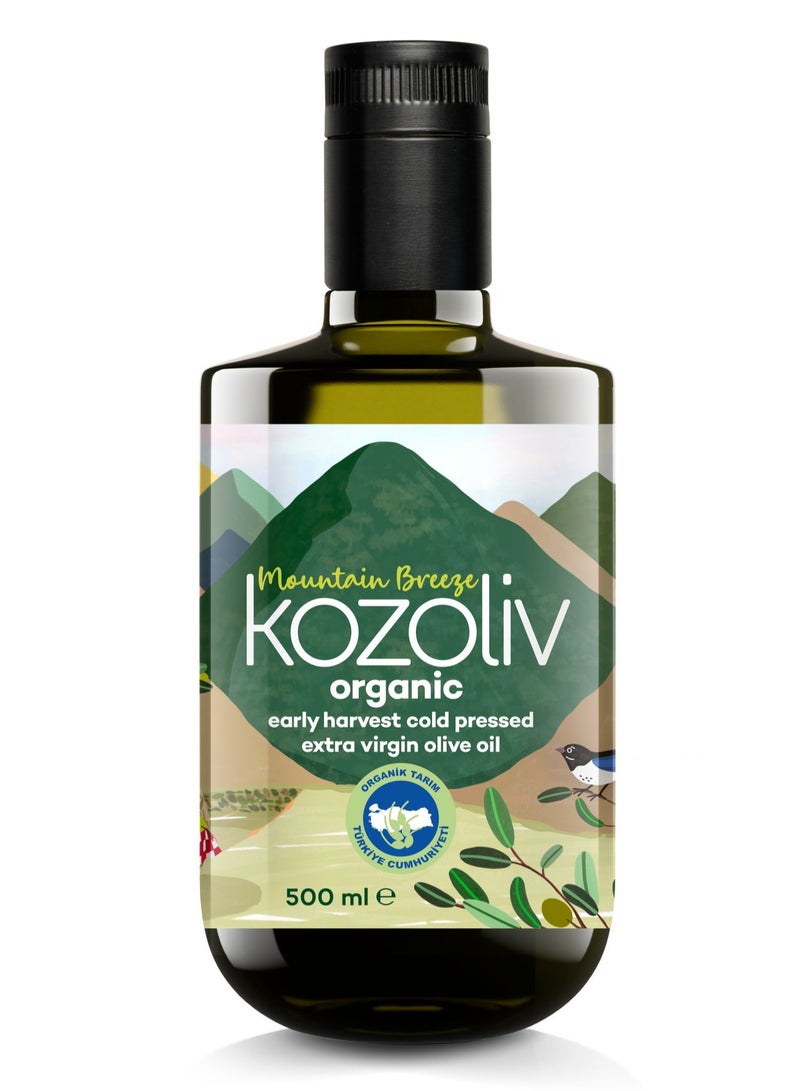 Kozoliv Organic Early Harvest Cold Pressed Extra Virgin Olive Oil 500 ML - Image 1