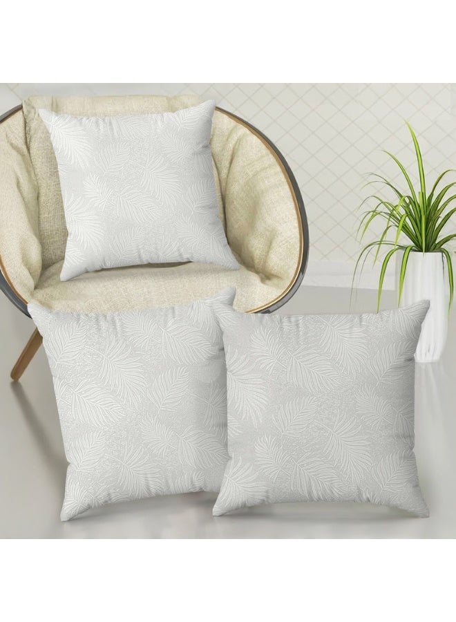  انتكس بيت الستائر أغطية وسائد أناليا الكتانية المخملية المزخرفة بالزهور - نسيج منسوج للأرائك وغرف النوم وديكورات المنزل - فائقة النعومة ومقاومة للتجاعيد - مجموعة من 3 قطع - Image 1