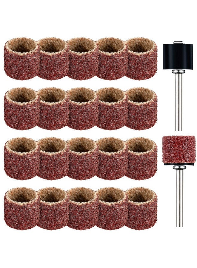 Leelosp 22 Pet Nail Grinder Replacement Kit with Grit Sanding Bands Pet Smoother Claw Care Black Grinding Drums Dog Nail Grinder Replacement Dog Claw Grooming Supplies(1/2 Inch 120 Grit)  - Image 1