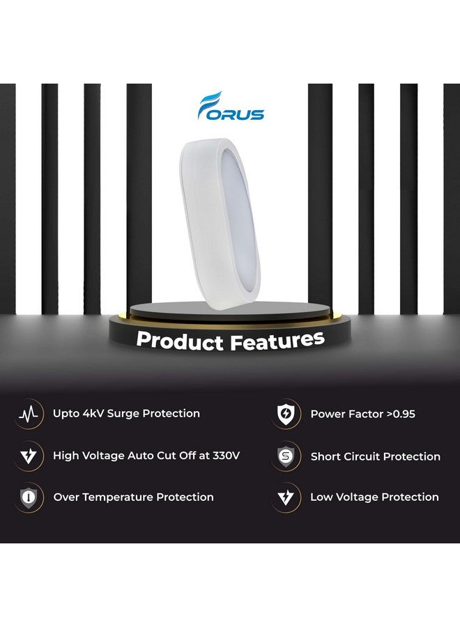 Forus 10W Bulkhead Outdoor Lights, 3 Years Warranty Bulkhead Light, for Home Entrance, Gate, Path, Boundary, Garden, Washroom, Outdoor Porch & Patio Light, Waterproof - IP65, Cool White- 2PC - Image 2