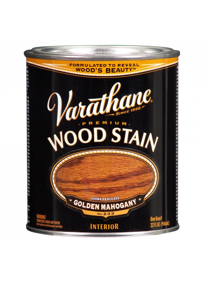 RUST-OLEUM Rust-Oleum Varathane 211718H Premium Wood Stain, Quart, Golden Mahogany, 32 Fl Oz  - Image 2