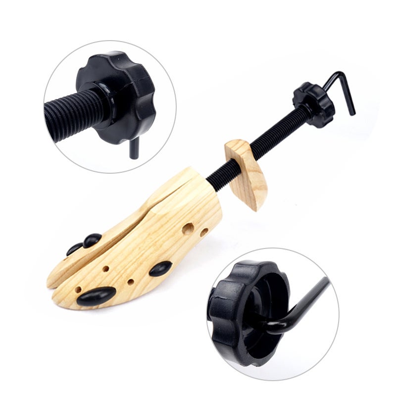 Shoe Stretcher Adjustable Wooden Professional Widener Shoe Expander Unisex for Men Women S 34‑38 Size - Image 4