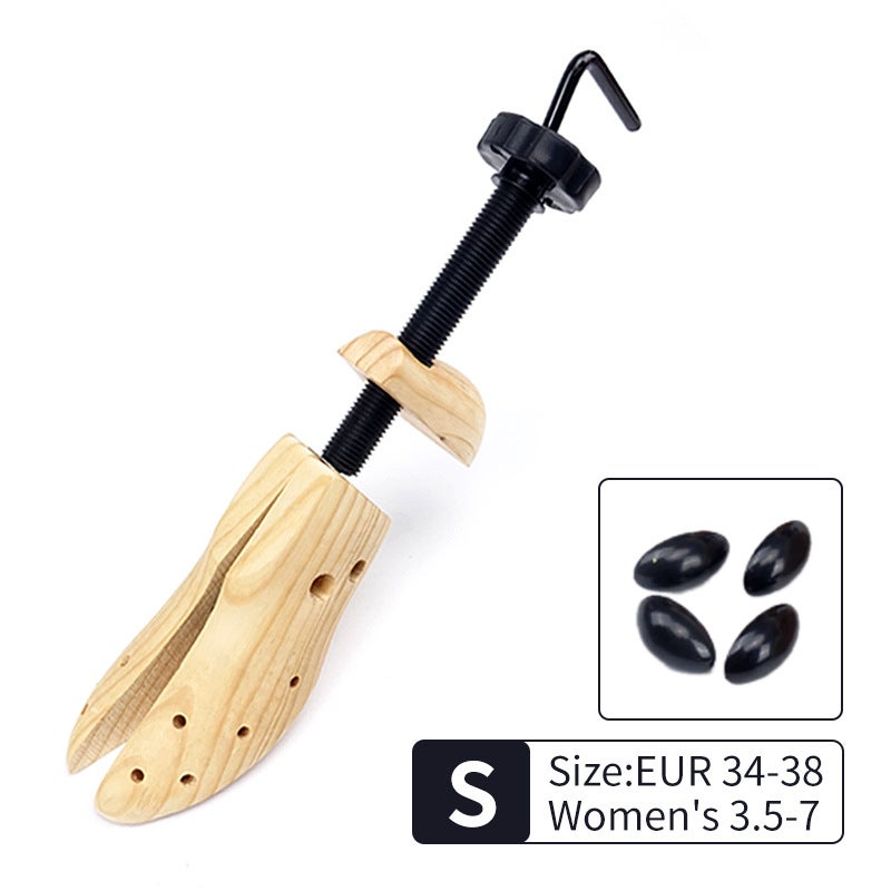 Shoe Stretcher Adjustable Wooden Professional Widener Shoe Expander Unisex for Men Women S 34‑38 Size - Image 1