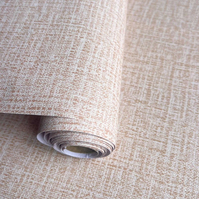 Yancorp 24x197 Textured Fabric Peel and Stick Wallpaper Faux Grasscloth SelfAdhesive Linen Removable for Cabinets Khaki - Image 2