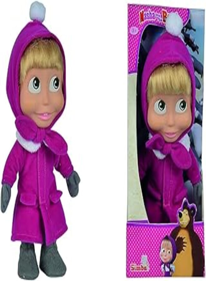 Simba Masha & The Bear Masha Soft Winter Doll, 23 cm Size
