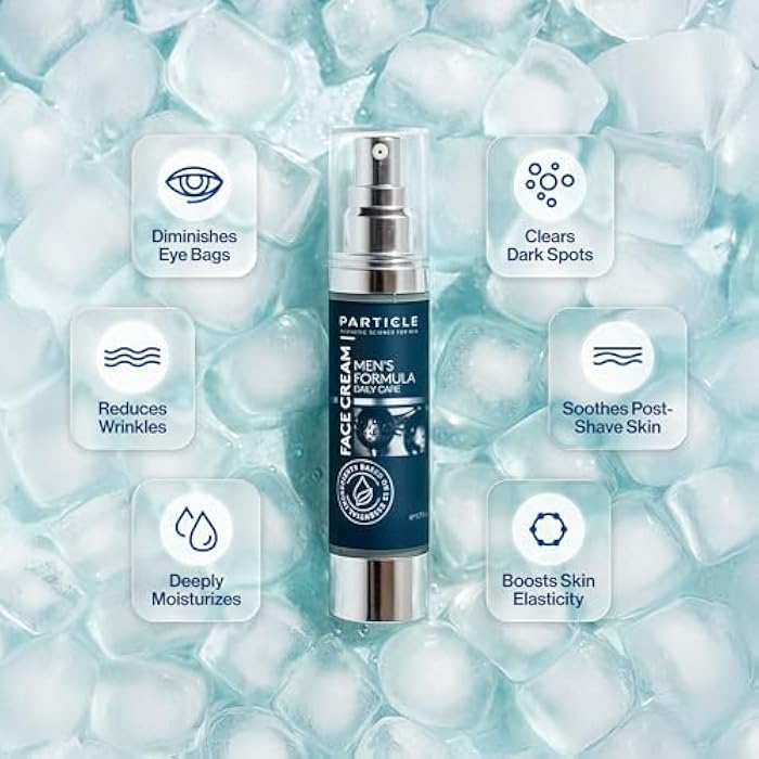 Particle 6-in-1 Face Cream for Men, Men’s Daily Hydrating Moisturizer with Vitamin C, Jojoba Oil, Vitamin E & Hyaluronic Acid, Skin Care Routine, Healthy Skin Support, Pack of 1, 1.7 FL OZ - Image 2