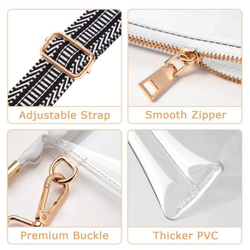 BS-VOG Clear Purse for Women - Stadium Approved Crossbody Bag, Small Stadium Bag for Concerts & Sports Events - Image 5