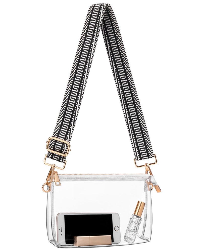 BS-VOG Clear Purse for Women - Stadium Approved Crossbody Bag, Small Stadium Bag for Concerts & Sports Events - Image 1