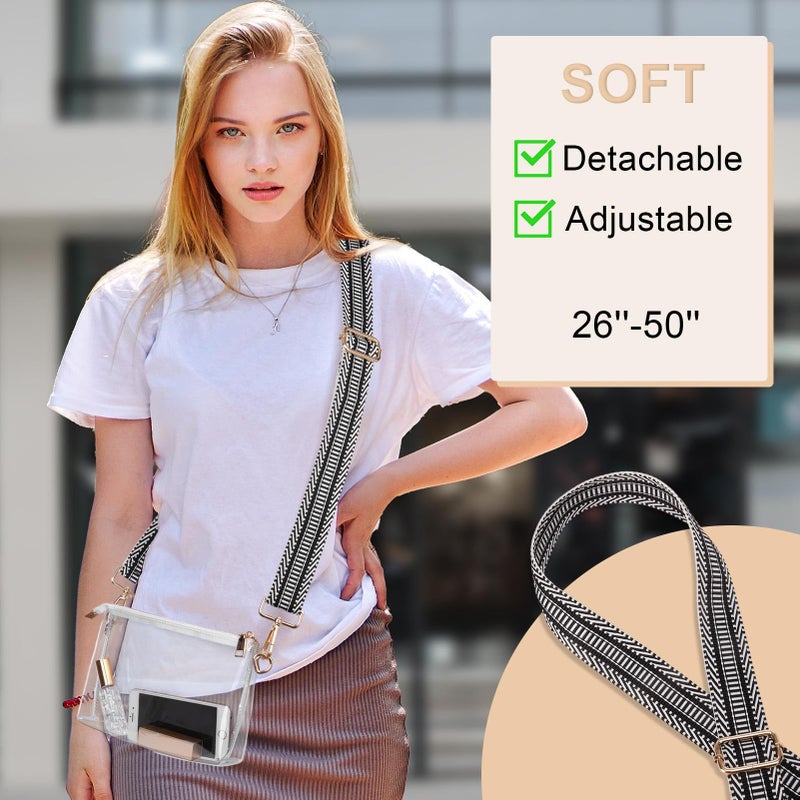 BS-VOG Clear Purse for Women - Stadium Approved Crossbody Bag, Small Stadium Bag for Concerts & Sports Events - Image 3