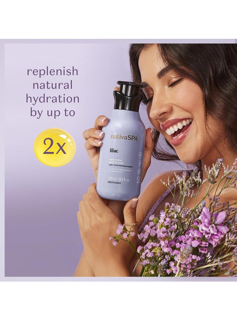 NATIVA SPA O BOTICÁRIO Nativa SPA by O Boticário, Lilac Smoothing Body Lotion with Nourishing Quinoa Oil + BioRetinol, Fragranced Skin Moisturizer, 13.5 Ounce - Image 3