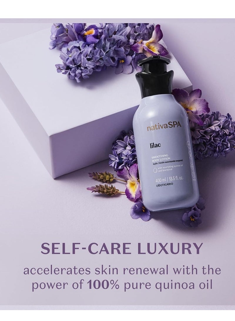 NATIVA SPA O BOTICÁRIO Nativa SPA by O Boticário, Lilac Smoothing Body Lotion with Nourishing Quinoa Oil + BioRetinol, Fragranced Skin Moisturizer, 13.5 Ounce - Image 4