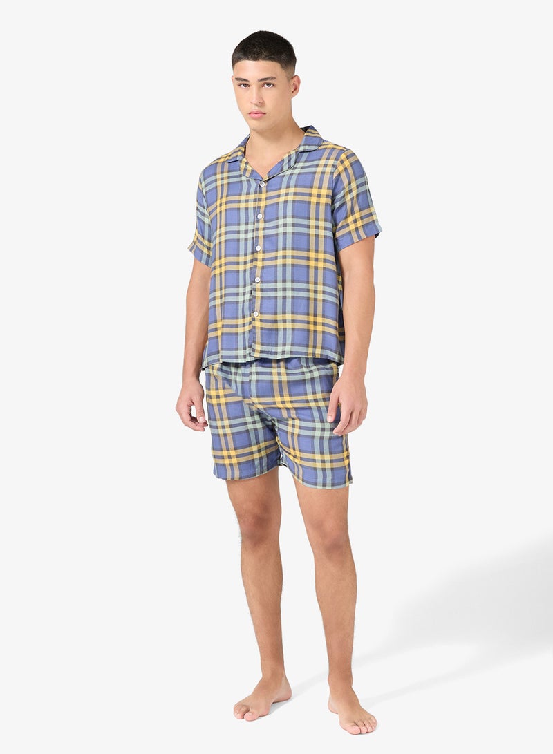 Seventy Five Nightwear Shirt & Shorts Set - Image 1