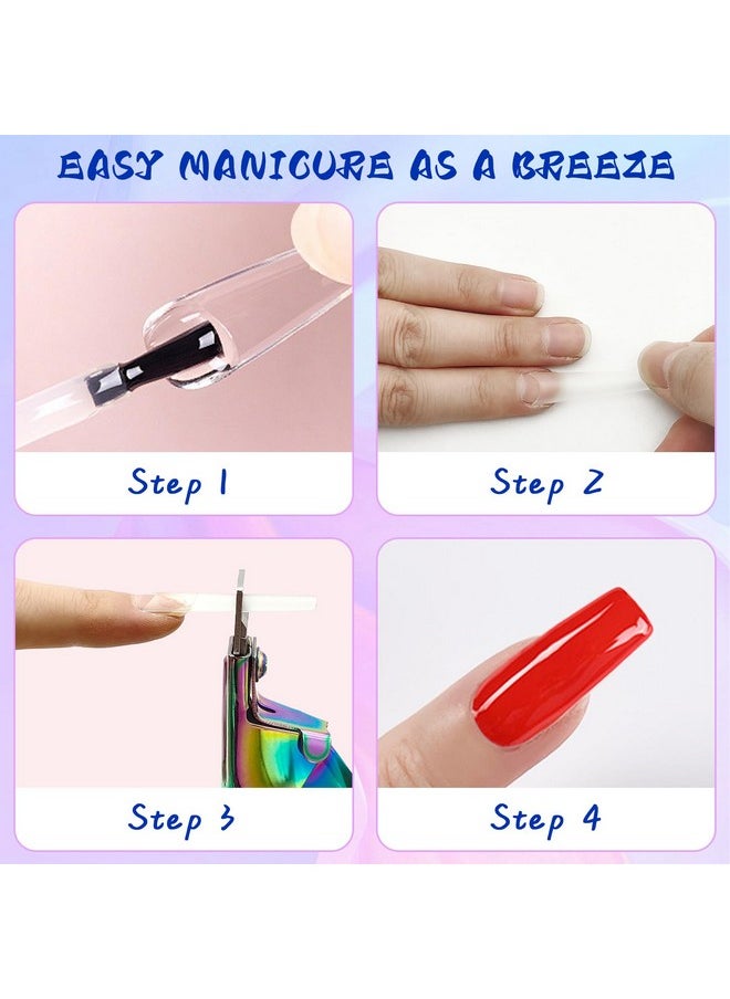 Scartink - Acrylic Nail Cutter with Magnet Sizer & Length Measurement,Adjustable Stainless Nail Trimmer for Salon Home Nail Art, Professional Nail Clippers for Precise Manicures (Rainbow) - Image 1