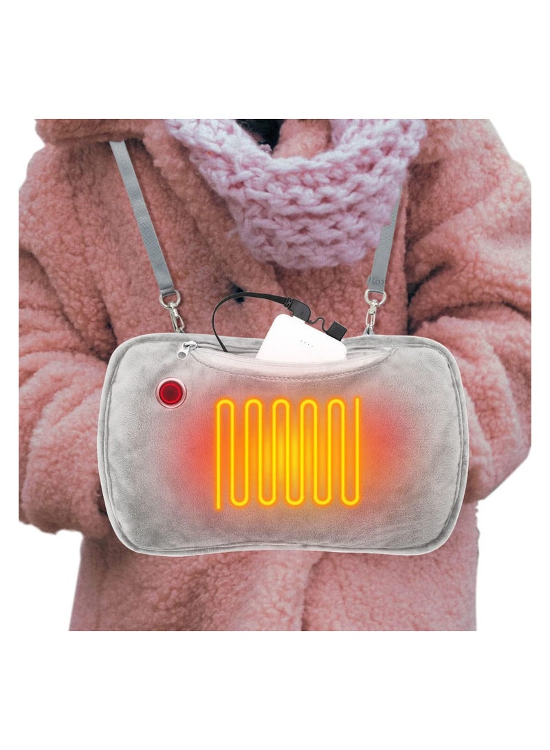 Generic Rechargeable Hand Warmer, 10000mAh Electric Heating Glove Power Bank Portable Graphene Hand Warmer Bag with 3 Levels and Double Sided Heating - Image 1