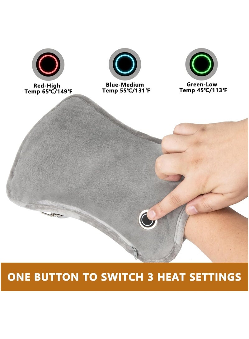 Generic Rechargeable Hand Warmer, 10000mAh Electric Heating Glove Power Bank Portable Graphene Hand Warmer Bag with 3 Levels and Double Sided Heating - Image 4