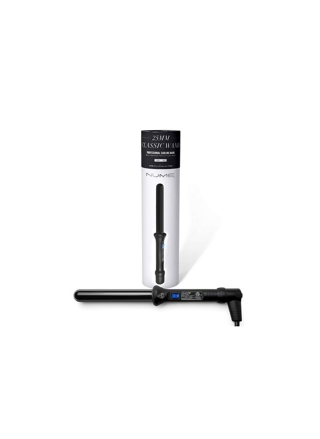 NuMe - Classic Ceramic Curling Wand Tourmaline 25Mm Barrel Hair Curler Negative Ion Conditioning Far Infrared Heat All Hair Types - Image 1
