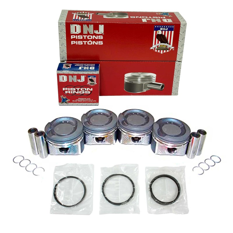مجموعة حلقات المكبس DNJ PRK951 القياسية لسيارات تويوتا سيلكا وكورولا وماتريكس 2000-2008 1.8L L4 16V DOHC 1794cc