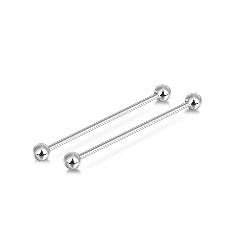 Lantine G23 Titanium Industrial Piercing Jewelry 14G 38mm Industrial Barbell Earrings Bar Piercing Jewelry 1 1/2" - Image 1