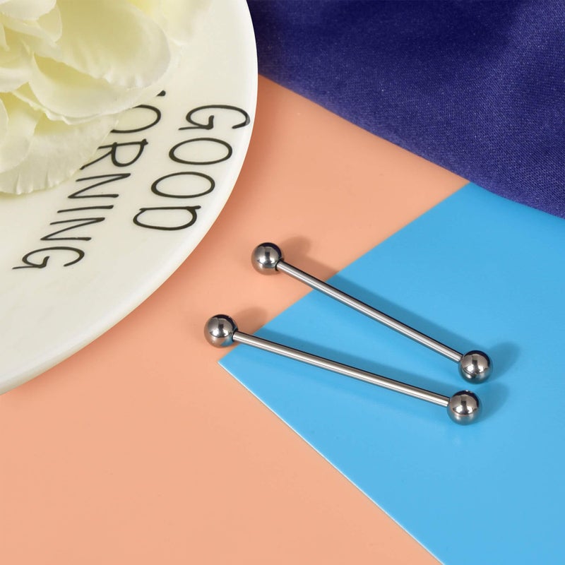 Lantine G23 Titanium Industrial Piercing Jewelry 14G 38mm Industrial Barbell Earrings Bar Piercing Jewelry 1 1/2" - Image 5