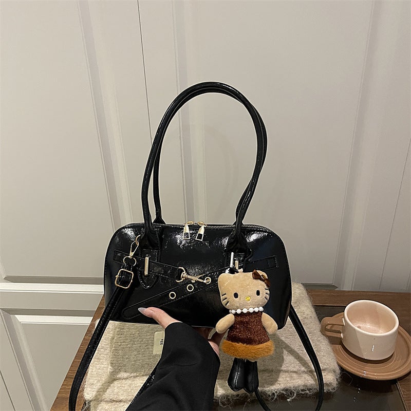 Women's Retro Korean Style PU Leather Shoulder Bag - Image 1