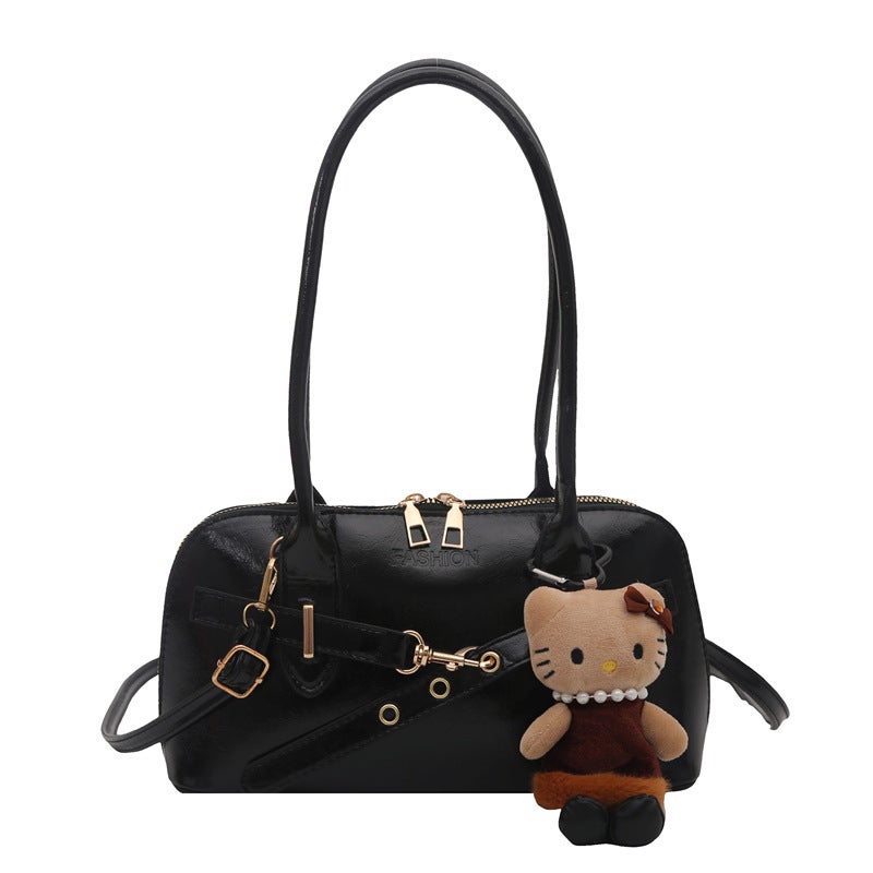 Women's Retro Korean Style PU Leather Shoulder Bag - Image 5