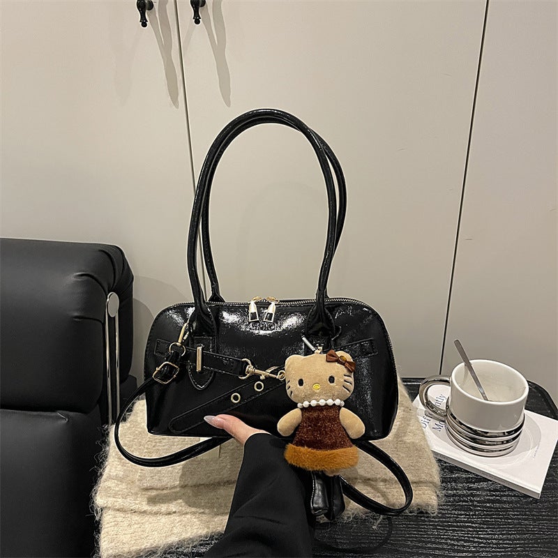 Women's Retro Korean Style PU Leather Shoulder Bag - Image 3