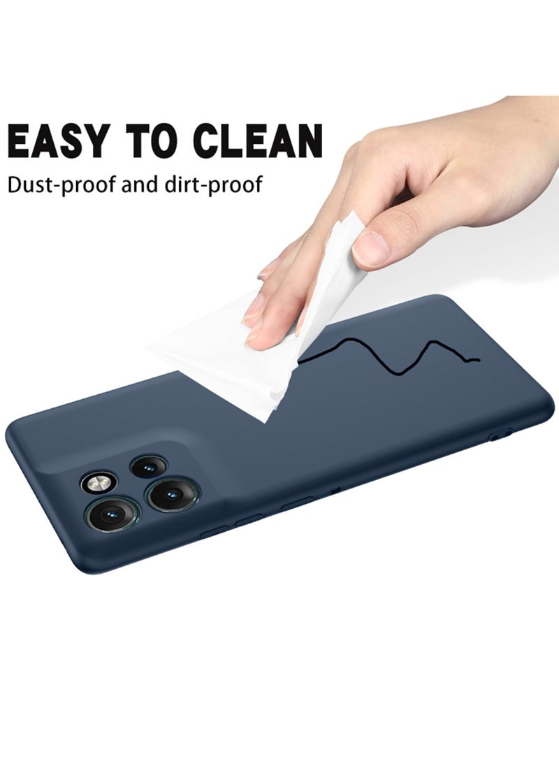 Motorola Edge 50 Neo 5G 2024 Premium Soft Liquid Silicone Case Cover - Strom Blue