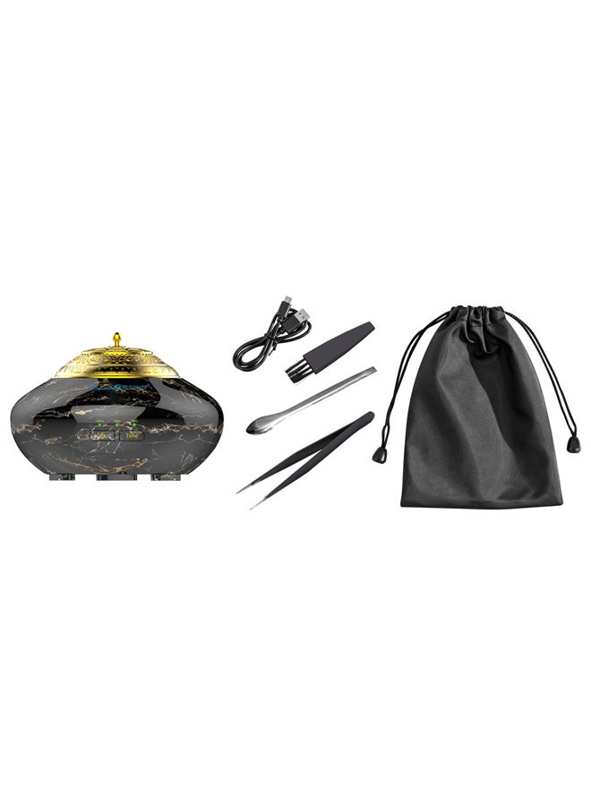 AL SANIDI Electric Incense Burner, Electronic Incense Burner, Black, Size 12*12*8.5 Cm - Image 3