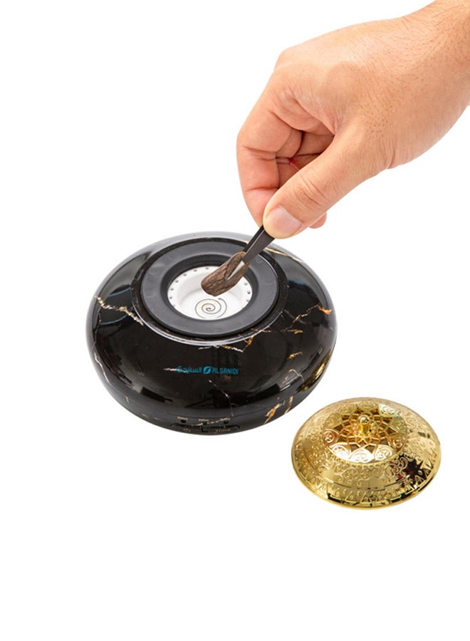 AL SANIDI Electric Incense Burner, Electronic Incense Burner, Black, Size 12*12*8.5 Cm - Image 4