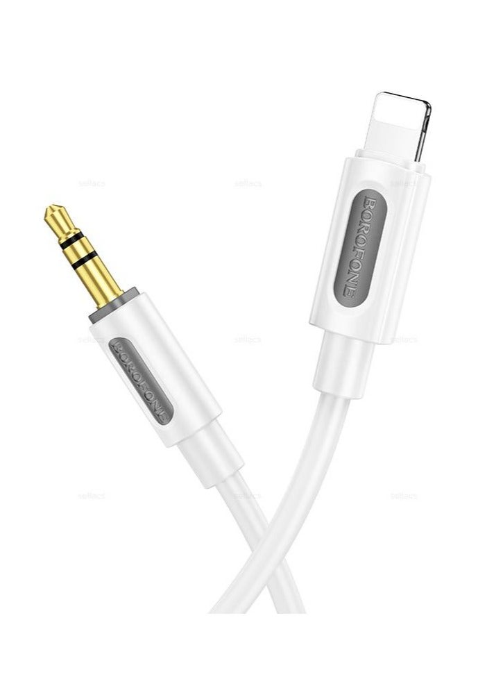 BOROFONE iPhone aux cable or wire from Lightning port to male Aux - Image 2