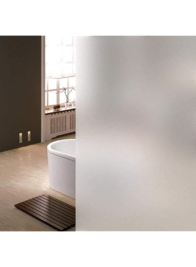 The Bros Privacy Window Film, 30x200cm Frosted Glass Film Matte Static Cling Non Adhesive, Opaque Heat Control No Glue Anti-UV Window Sticker for Bathroom Home Office Living Room - Image 1