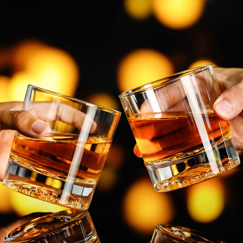 PARACITY Whiskey Glasses, Eagle Pattern Thick Bottom, Old Fashioned Glasses for Scotch, Whiskey, Gin, Vodka, 10.6oz Whiskey Glasses Set of 2, Gift for Men - Image 5