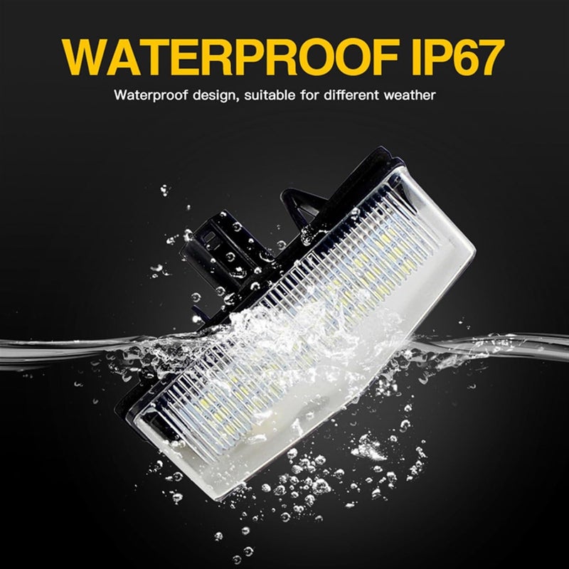 QASULER 2x White LED License Plate Lights - Image 3