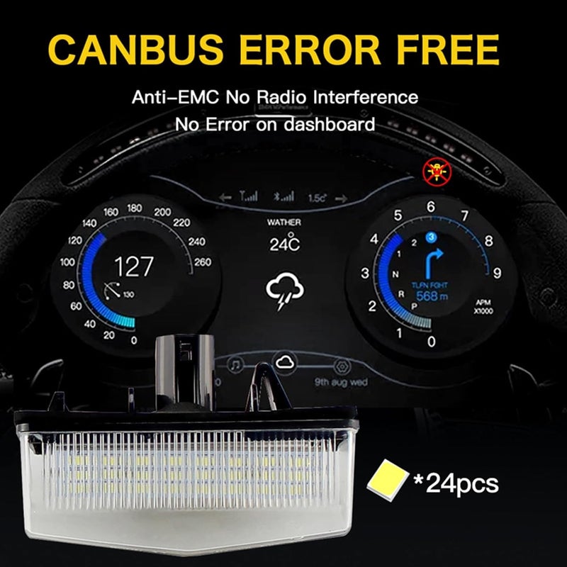 QASULER 2x White LED License Plate Lights - Image 5