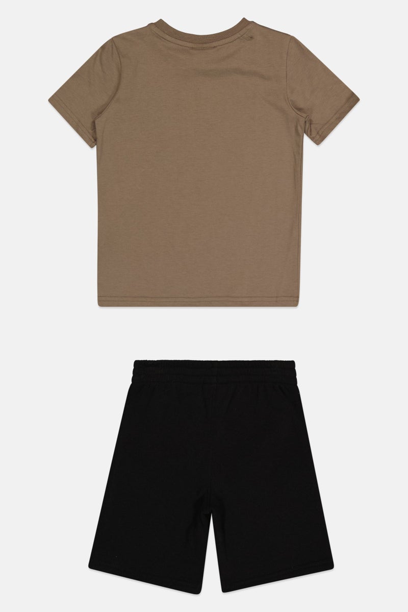 PUMA Kids Boy 2 Pieces Short Sleeve Outdoor T-Shirt And Shorts Set, Multicolor - Image 3