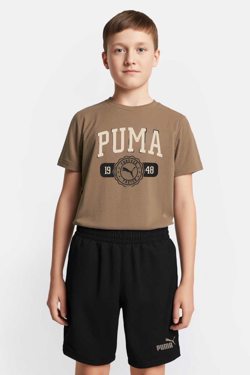 PUMA Kids Boy 2 Pieces Short Sleeve Outdoor T-Shirt And Shorts Set, Multicolor - Image 1