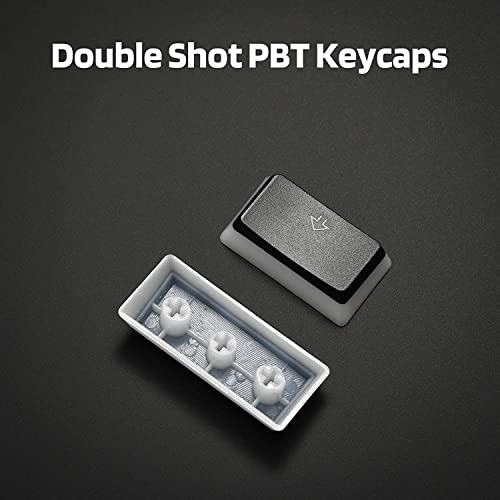 Tobo PBT Double Shot 108 Pudding Keycaps Set, Translucent OEM Profile for ANSI US Layout 61/87 TKL/104/108-Keys Mechanical Keyboard, with Keycap Puller - (Only Keycaps), Black-(TD-608KM) - Image 3