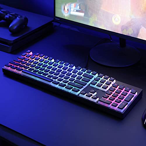 Tobo PBT Double Shot 108 Pudding Keycaps Set, Translucent OEM Profile for ANSI US Layout 61/87 TKL/104/108-Keys Mechanical Keyboard, with Keycap Puller - (Only Keycaps), Black-(TD-608KM) - Image 5