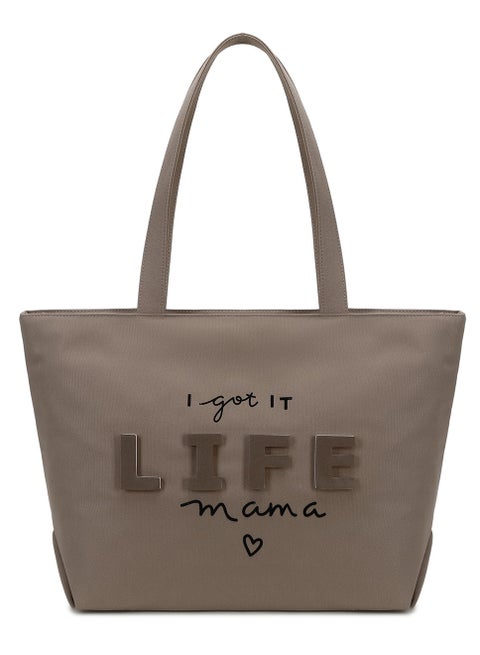 D024 Durable Premium Design Canvas Tote Women's Reusable Shopping Beach Travel Handbag Bag - Brown