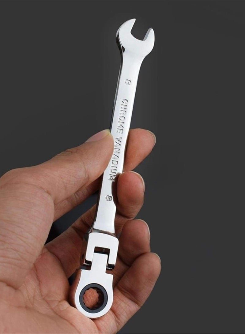 GGOOT Hardware Tool Ratchet Wrench Set Car Repair Tools Key Spanner Wrench Socket 5/7/12Pcs Hand Tools Wrenches Universal Ratchet Spanner Wrench (Color : C 2pcs)  - Image 4